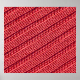 Schließen Sie Stripy Häkelstruktur Textur. Poster