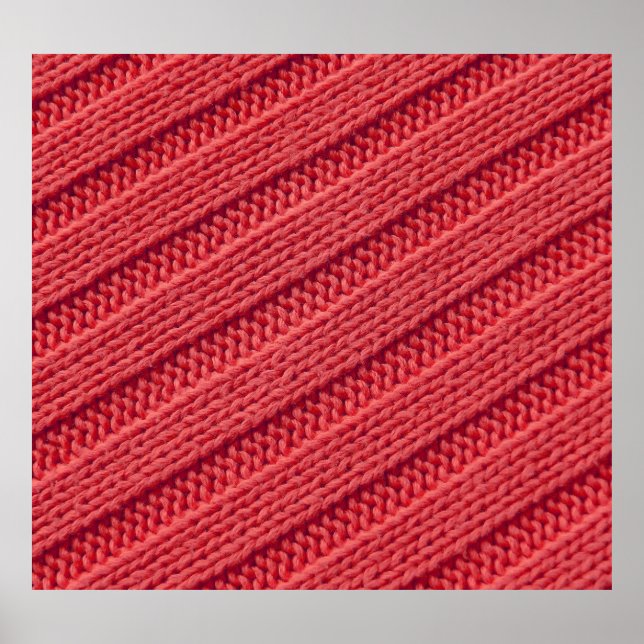 Schließen Sie Stripy Häkelstruktur Textur. Poster (Vorne)