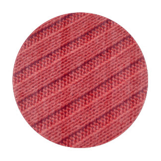 Schließen Sie Stripy Häkelstruktur Textur. Schneidebrett