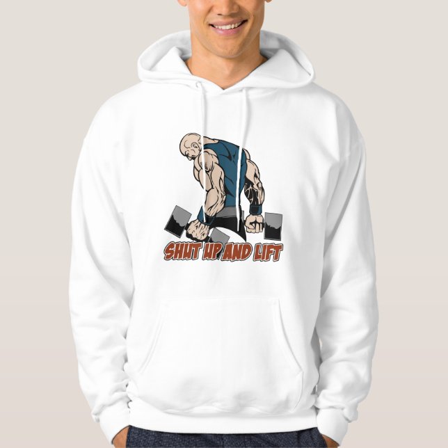 Schließen Sie und heben Sie Weightlifter an Hoodie (Vorderseite)