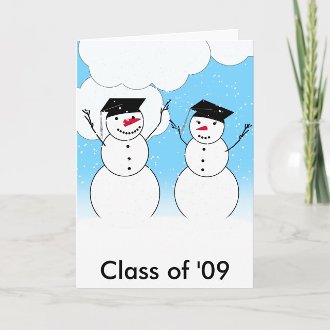 Schließen Snowmen Feiertagskarte (Vorderseite)