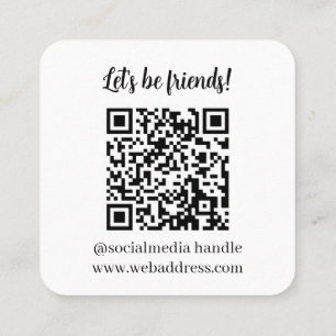 Schließen wir die QR-Code-Visitenkarte an Quadratische Visitenkarte