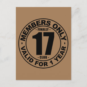 Schließlich 17 Club Postkarte