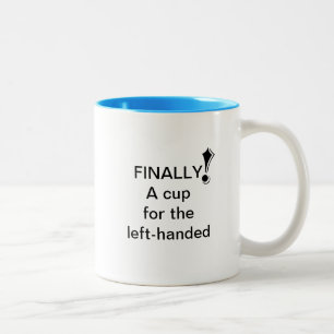 Schließlich! Eine Schale für das linkshändige ( Zweifarbige Tasse