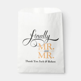 Schließlich Herr und Herr Wedding Empfang Geschenktütchen