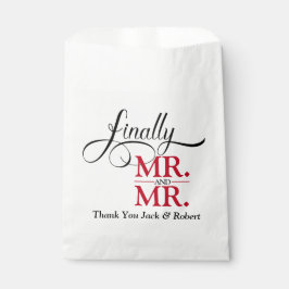 Schließlich Herr und Herr Wedding Empfang Geschenktütchen
