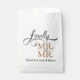 Schließlich Herr und Herr Wedding Empfang Geschenktütchen