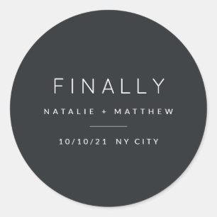 Schließlich Save the Date Runder Aufkleber