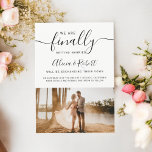 Schließlich Save the Date Skript einfaches chic Fo<br><div class="desc">Schließlich heiraten,  Save the Date Skript schlichte Foto.</div>