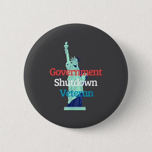 Schließung der Regierung Veteran  Button (Vorderseite)