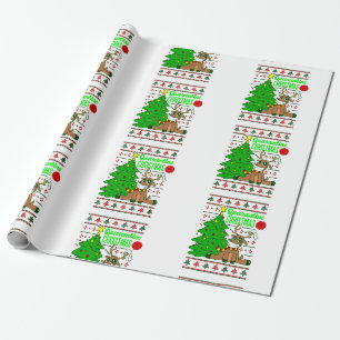 Schließung der Weihnachtszeit für Rentiere mit Kor Geschenkpapier