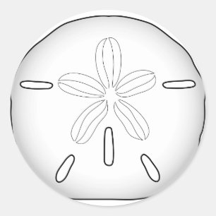 Schließungen des Sand-Dollar-Umschlags Runder Aufkleber