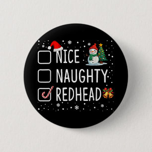 Schlimme nette Rothaarige Weihnachtsschlafanzüge l Button