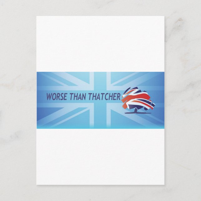 Schlimmer als Thatcher Postkarte (Vorderseite)