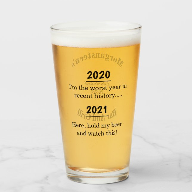 Schlimmstes Jahr in der jüngsten Bar der Geschicht Glas (Vorne (Gefüllt))