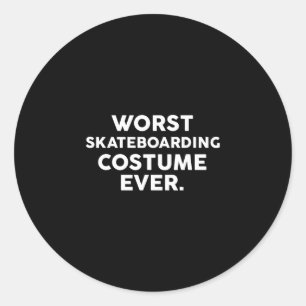 Schlimmstes Skateboarding-Kostüm überhaupt für Ska Runder Aufkleber