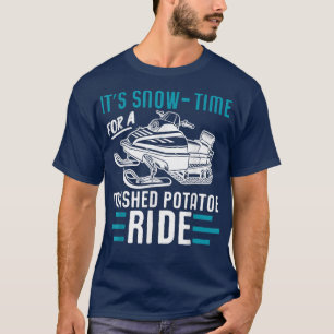 Schlittelbahn Wintersport Snowmobil Reiten T-Shirt