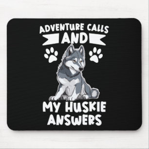 Schlitten Dog Huskie Alaska Wintersport Rodelbahn Mousepad