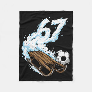 Schlitten-Fußball 67 Schnee Geschwindigkeit Lustig Fleecedecke