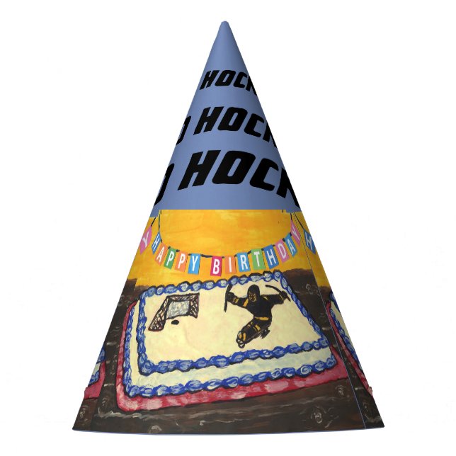 Schlitten-Hockey-Party-Hut Partyhütchen (Vorderseite)
