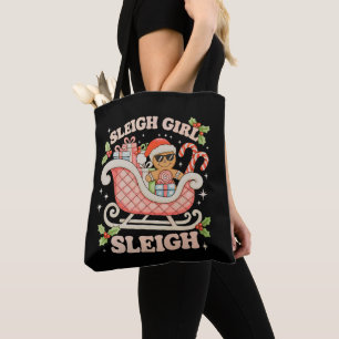 Schlitten Mädchen Lebkuchen Weihnachten Xmas Zucke Tasche