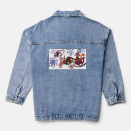 Schlitten Winter Jeansjacke