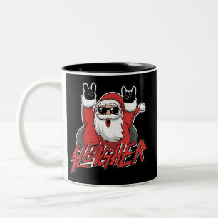 Schlittenfahrender Weihnachtsmann Metal Weihnachte Zweifarbige Tasse