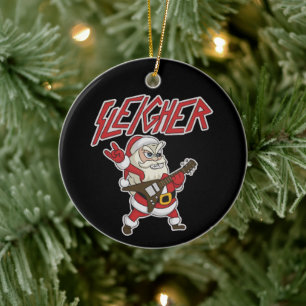 Schlittenfahrer Weihnachtsmann Metal Weihnachten H Keramik Ornament