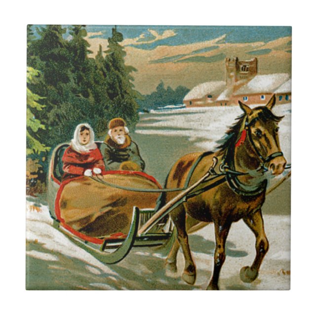 Schlittenfahrt Fliese (Vorderseite)