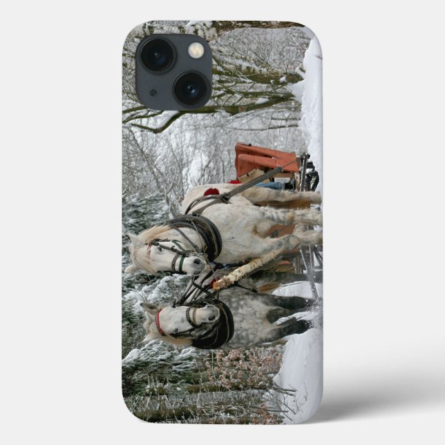 Schlittenfahrt im Winter Wunderland Case-Mate iPhone Hülle (Rückseite)