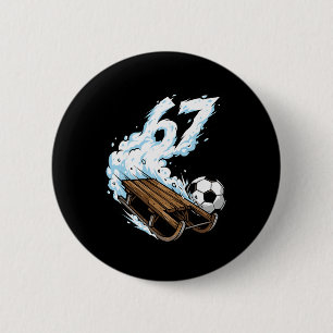 Schlittenfußball 67 Schnee Geschwindigkeit Lustige Button