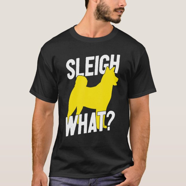 Schlittenhund Rodelbahn Husky Sleigh Was Musher T-Shirt (Vorderseite)