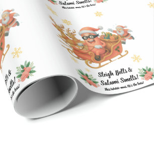 Schlittenklingeln und Salami-Gerüche! Geschenkpapier