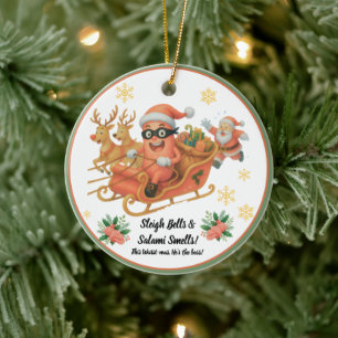 Schlittenklingeln und Salami-Gerüche! Keramik Ornament