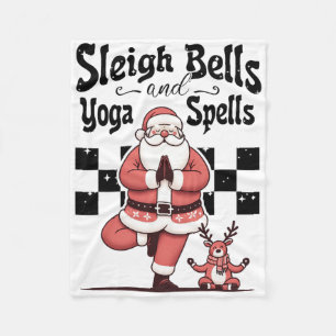 Schlittenklingeln und Yoga-Sprüche Weihnachten San Fleecedecke