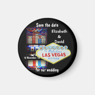 Schlitz-Maschine Las Vegas Save the Date Magnet