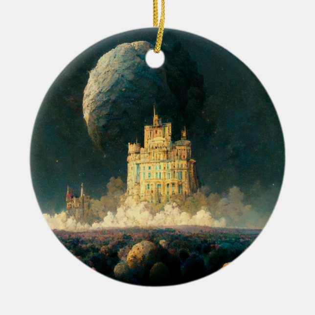 Schloss am Rande der Weltanschauung - Sci-Fi Keramik Ornament (Vorne)