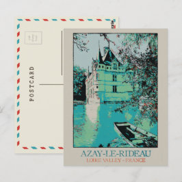 Schloss Azay-le-Rideau im Loire-Tal, Frankreich Postkarte