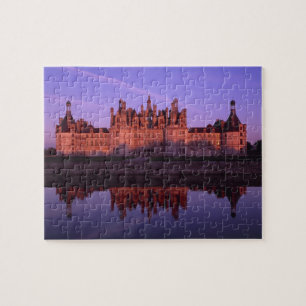 Schloss Chambord bei Sonnenuntergang, Loire-Tal, F