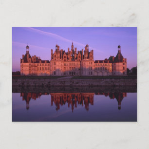Schloss Chambord bei Sonnenuntergang, Loire-Tal, F Postkarte