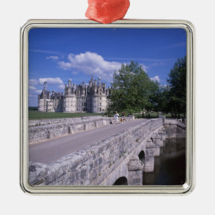 Schloss Chambord, Loiretal, Frankreich Silbernes Ornament