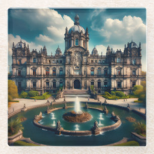 Schloss Chapultepec Mexiko Vintage Reise Glasuntersetzer