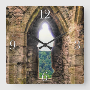 Schloss Chepstow Monmouthshire, Wales, Vereinigtes Quadratische Wanduhr