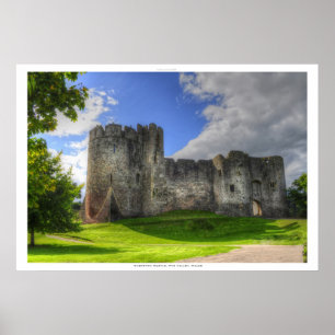 Schloss Chepstow, Wye Valley, Monmouthshire, Wales Poster