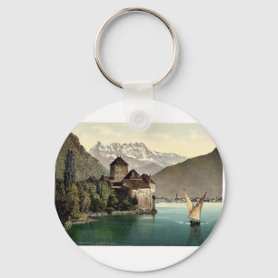 Schloss Chillon und Dent du Midi, Genfersee, Schwe Schlüsselanhänger