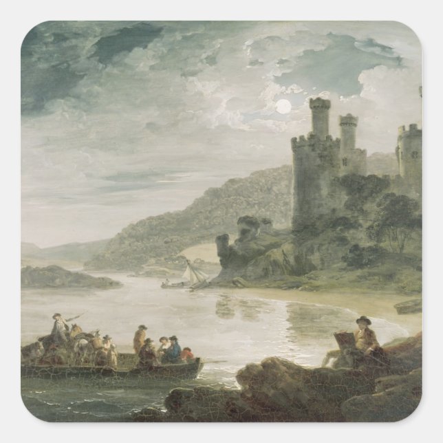Schloss Conway, 1794 Quadratischer Aufkleber (Vorderseite)