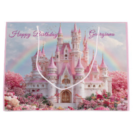 Schloss der rosa Prinzessin Regenbogenwolken Große Geschenktüte
