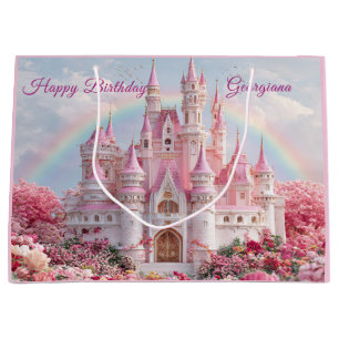Schloss der rosa Prinzessin Regenbogenwolken Große Geschenktüte