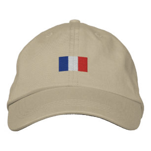 Schloss Drapeau de la France - Allez Les Bleus! Bestickte Kappe
