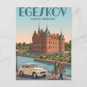Schloss Egeskov Dänemark Märchen Renaissance Postk Postkarte